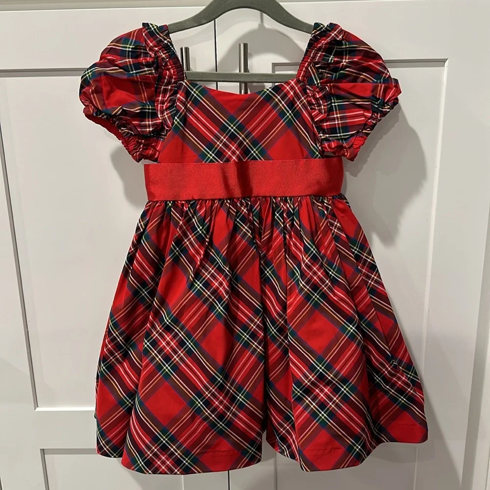 Janie & Jack Tartan Holiday/Christmas Dress - Picture 2 of 7
